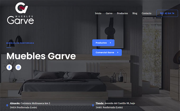 nuevo sitio web Muebles Garve